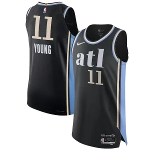 Bellissimo Nike Trae Young Atlanta Hawks Authentic Jersey City Edition Black