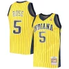 Fantastico Accattivante Jalen Rose Indiana Pacers 1999/00 Hardwood Classics Swingman Jersey Gold