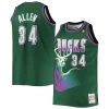 Ottimo Duraturo Ray Allen Milwaukee Bucks Big & Tall 1996/97 Hardwood Classics Swingman Jersey Hunter Green