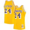 Meraviglioso Fantastico Lussuoso Men's Los Angeles Lakers Kobe Bryant Gold 2007 Hardwood Classics Authentic Jersey
