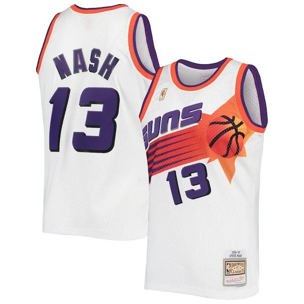 Pratico Resistente Steve Nash Phoenix Suns 2001/02 Hardwood Classics Swingman Jersey White/Purple