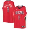 Meraviglioso Zion Williamson New Orleans Pelicans Jordan Brand Youth 2020/21 Swingman Player Jersey Statement Edition Red