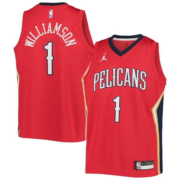 Meraviglioso Zion Williamson New Orleans Pelicans Jordan Brand Youth 2020/21 Swingman Player Jersey Statement Edition Red