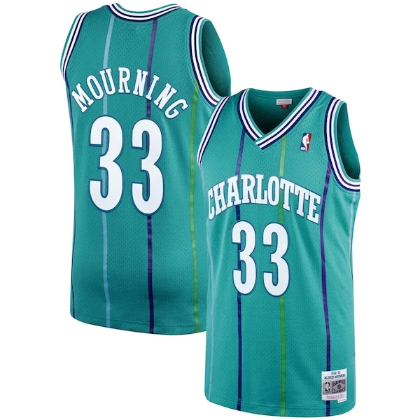 Fascinante Classico Alonzo Mourning Charlotte Hornets 1992/93 Hardwood Classics Swingman Jersey Teal