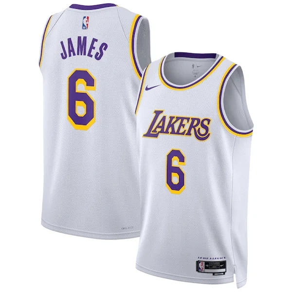 Pratico Bellissimo Duraturo LeBron James Los Angeles Lakers Nike Unisex Swingman Jersey Association Edition White
