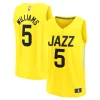 Lussuoso Cody Williams Utah Jazz 2024 NBA Draft Fast Break Player Jersey Icon Edition Yellow
