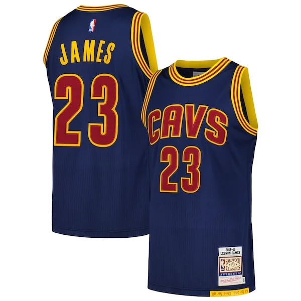 Splendido Comodo Bellissimo LeBron James Cleveland Cavaliers 2015/16 Hardwood Classics Authentic Jersey Navy