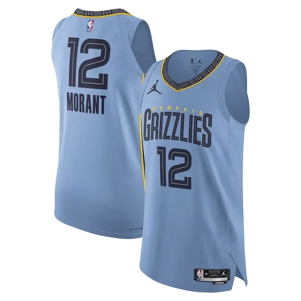 Prestigioso Ja Morant Memphis Grizzlies Jordan Brand Authentic Player Jersey Statement Edition Light Blue