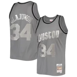 Carino Meraviglioso Resistente Hakeem Olajuwon Houston Rockets Hardwood Classics Retired Player 1993/94 Metal Works Swingman Jersey Charcoal