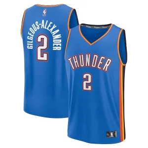 Moderno Shai Gilgeous Alexander Oklahoma City Thunder Fast Break Replica Player Jersey Icon Edition Blue