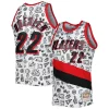 Ottimo Clyde Drexler Portland Trail Blazers 1991 92 Hardwood Classics Doodle Swingman Jersey White