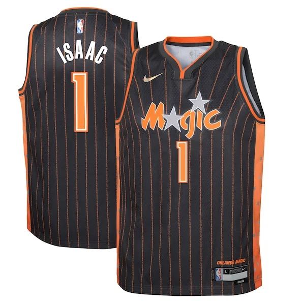 Accattivante Jonathan Isaac Orlando Magic Nike Youth Swingman Jersey City Edition Anthracite