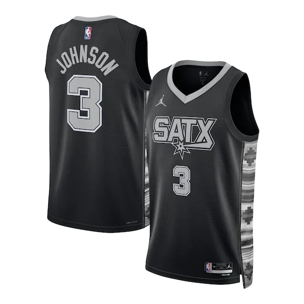 Fascinante Incantevole Ottimo Keldon Johnson San Antonio Spurs Jordan Brand Unisex Swingman Jersey Statement Edition Black