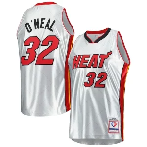Bellissimo Shaquille O'Neal Miami Heat 2005/06 Hardwood Classics 75th Anniversary Swingman Jersey Platinum