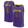 Meraviglioso Bronny James Los Angeles Lakers Fast Break Replica Player Jersey Statement Edition Purple