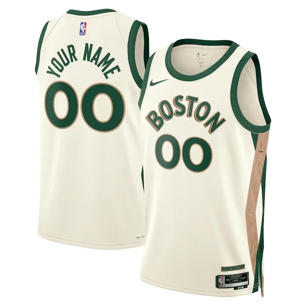 Delizioso Accattivante Raffinato Boston Celtics Nike Unisex 2023/24 Custom Swingman Jersey White City Edition