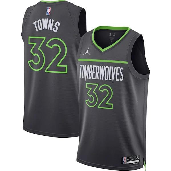 Cool Incantevole Karl Anthony Towns Minnesota Timberwolves Jordan Brand Unisex Swingman Jersey Statement Edition Charcoal