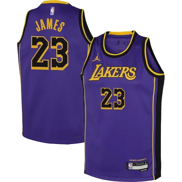 Sofisticato Fascinante Gorgeous LeBron James Los Angeles Lakers Jordan Brand Youth Performance Swingman Jersey Statement Purple