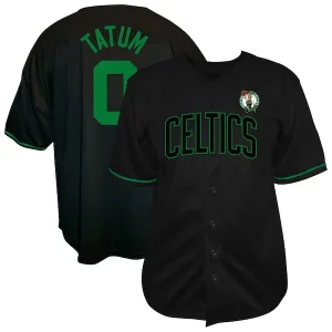 Magnifico Jayson Tatum Boston Celtics Profile Big & Tall Name & Number Button Up Jersey Black