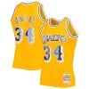 Robusto Incantevole Shaquille O'Neal Los Angeles Lakers 1996 97 Hardwood Classics NBA 75th Anniversary Diamond Swingman Jersey Gold