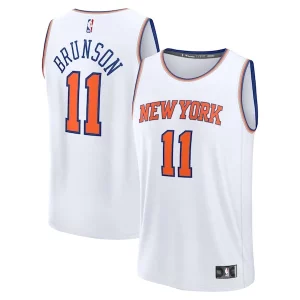 Pratico Jalen Brunson New York Knicks Youth Fast Break Replica Player Jersey Association Edition White
