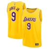 Eccezionale Bronny James Los Angeles Lakers 2024 NBA Draft Fast Break Player Jersey Icon Edition Gold