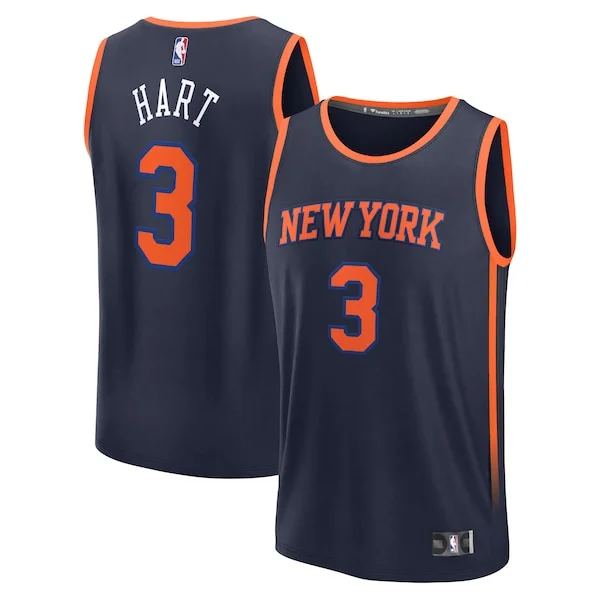 Eccezionale Josh Hart New York Knicks Fast Break Replica Player Jersey Statement Edition Navy