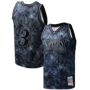 Stupendo Magnifico Allen Iverson Philadelphia 76ers Hardwood Classics 1997/98 Tie Dye Swingman Jersey Black