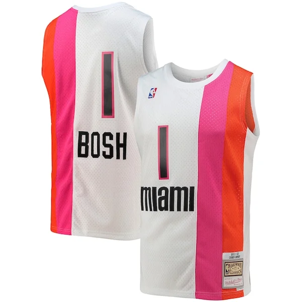 Prestigioso Fantastico Accattivante Chris Bosh Miami Heat 2001/02 Hardwood Classics Swingman Jersey White