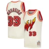 Eccezionale Bellissimo Delizioso Alonzo Mourning Miami Heat Chainstitch Swingman Jersey Cream