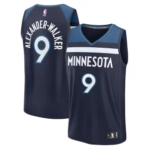 Elegante Gorgeous Lussuoso Nickeil Alexander Walker Minnesota Timberwolves Fast Break Replica Player Jersey Icon Edition Navy