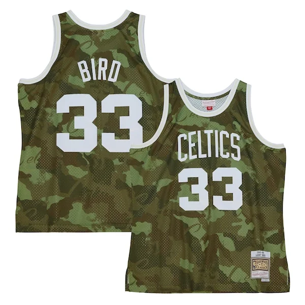 Magnifico Trendy Larry Bird Boston Celtics Hardwood Classics 1985/86 Ghost Green Swingman Jersey Camo