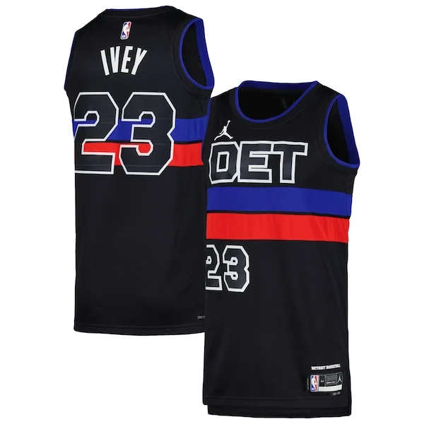 Trendy Splendido Jaden Ivey Detroit Pistons Jordan Brand Unisex Swingman Jersey Statement Edition Black