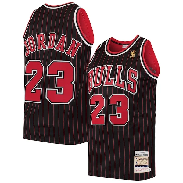 Bellissimo Raffinato Men's Chicago Bulls Michael Jordan Black 1996/97 Hardwood Classics Authentic Jersey