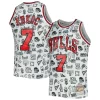 Splendido Eccezionale Toni Kukoc Chicago Bulls 1997/98 Hardwood Classics Doodle Swingman Jersey White
