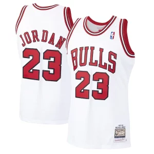 Magnifico Michael Jordan Chicago Bulls 1997/98 Hardwood Classics Authentic Jersey White/Black/Scarlet