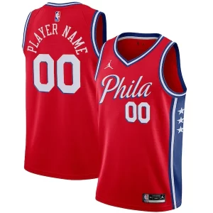 Raffinato Magnifico Accattivante Philadelphia 76ers Jordan Brand Swingman Custom Jersey Statement Edition Red
