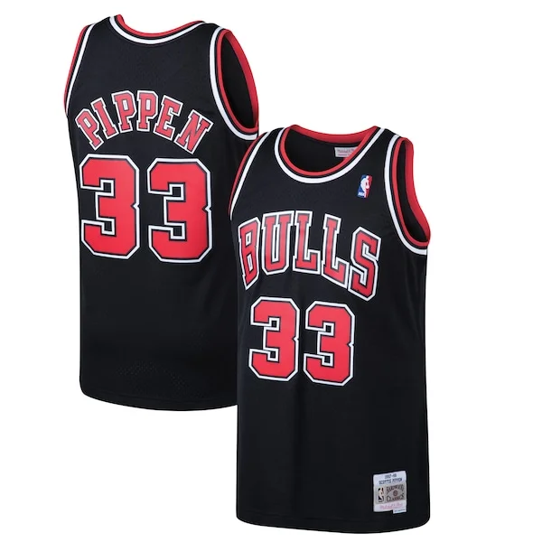 Raffinato Lussuoso Cool Scottie Pippen Chicago Bulls 1997/98 Hardwood Classics Swingman Jersey Black/White