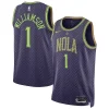 Fascinante Pratico Raffinato Zion Williamson New Orleans Pelicans Nike Unisex 2024/25 Swingman Player Jersey City Edition Purple