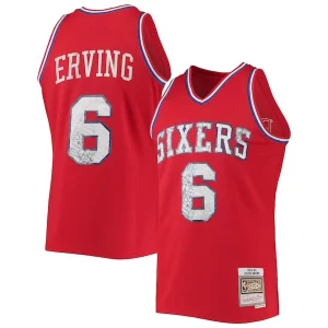 Attraente Versatile Julius Erving Philadelphia 76ers 1982/83 Hardwood Classics NBA 75th Anniversary Diamond Swingman Jersey Red