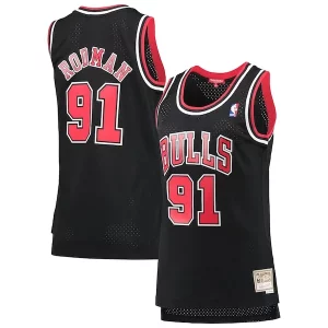 Robusto Dennis Rodman Chicago Bulls Women's Hardwood Classics Swingman Jersey Black