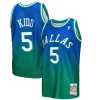 Moderno Jason Kidd Dallas Mavericks 1994/95 Hardwood Classics Fadeaway Swingman Player Jersey Green/Navy