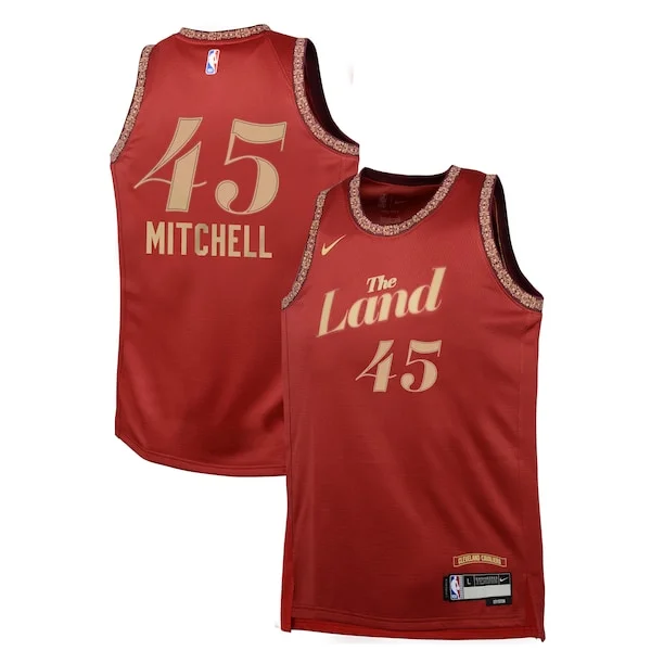 Elegante Delizioso Moderno Donovan Mitchell Cleveland Cavaliers Nike Youth Swingman Replica Jersey City Edition Wine