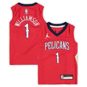 Duraturo Versatile Zion Williamson New Orleans Pelicans Jordan Brand Preschool 2020/21 Fast Break Replica Jersey Statement Edition Red