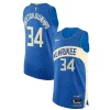 Eccezionale Nike Giannis Antetokounmpo Milwaukee Bucks Authentic Jersey City Edition Blue