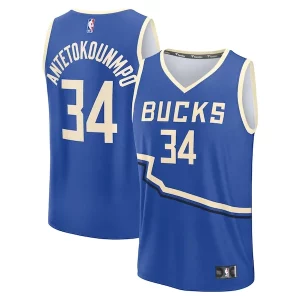 Trendy Giannis Antetokounmpo Milwaukee Bucks Youth 2024/25 Fast Break Player Jersey City Edition Royal