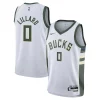 Prestigioso Magnifico Pratico Damian Lillard Milwaukee Bucks Nike Youth Swingman Jersey Association Edition White