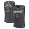 Bellissimo Anthony Edwards Minnesota Timberwolves Youth Fast Break Replica Player Jersey Statement Edition Anthracite