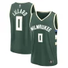 Prestigioso Damian Lillard Milwaukee Bucks Fast Break Replica Player Jersey Icon Edition Hunter Green
