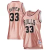 Pratico Duraturo Scottie Pippen Chicago Bulls Women's 75th Anniversary Rose Gold 1997 Swingman Jersey Pink